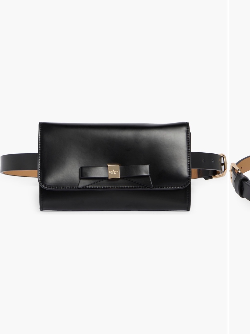 kate spade Black Leather Bow Belt Bag